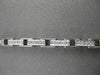ESTATE 1.00CTW DIAMOND 14KT WHITE GOLD OPEN CIRCLE LINE BRACELET 7" INCH #20996