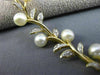 ESTATE WIDE & LONG .25CT DIAMOND & AAA SOUTH SEA PEARL 14KT YELLOW GOLD BRACELET