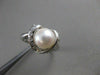 ESTATE DIAMOND 8.5MM SOUTH SEA PEARL 18K WHITE GOLD HEART COCKTAIL RING 12M 6545