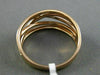 ESTATE .23CT DIAMOND 14KT WHITE & ROSE GOLD 3D MULTI ROW CRISS CROSS LOVE RING
