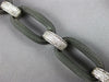 ESTATE LARGE & LONG 1.50CT DIAMOND 14KT WHITE GOLD OVAL LINK FUN TENNIS BRACELET