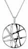 ESTATE LARGE 2.0CT DIAMOND 18KT WHITE GOLD 3D MULTI CIRCLE OF LIFE LOVE PENDANT