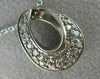 ESTATE .27CT ROUND CUT DIAMOND 14KT WHITE GOLD 3D TEAR DROP FUN FLOATING PENDANT