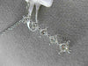 ESTATE LARGE .50CT PRINCESS DIAMOND 14K WHITE GOLD 3D JOURNEY GRADUATING PENDANT