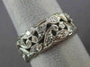 ESTATE WIDE 1.0CT DIAMOND PLATINUM 3D FILIGREE ETERNITY WEDDING ANNIVERSARY RING