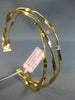 ESTATE LARGE .25CT DIAMOND 14K ROSE GOLD MULTI ROW SWIRL ETOILE BANGLE BRACELET