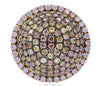 LARGE 2.65CT MULTI COLOR DIAMOND 18KT ROSE GOLD 3D CIRCULAR DOME SHAPE FUN RING