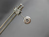 ESTATE .37CT DIAMOND 18K WHITE GOLD TULIP BEZEL HANGING FLOWER EARRINGS #11427