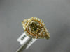 ESTATE 1.56CT WHITE & CHOCOLATE FANCY DIAMOND 14K ROSE GOLD HALO ENGAGEMENT RING