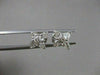 ANTIQUE 1.13CT DIAMOND PEAR CLUSTER 14K WHITE GOLD EARRINGS PEAR & ROUNDS #17126