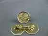 ANTIQUE LARGE 14K YELLOW GOLD OCTAGON HANDCRAFTED DOUBLE SIDED CUFF LINKS #21213