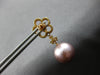 LARGE 1.11CT DIAMOND & AAA PINK SOUTH SEA PEARL 18KT ROSE GOLD HANGING EARRINGS
