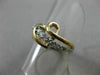 ESTATE .20CT DIAMOND 14KT WHITE & YELLOW GOLD OPEN HEART LOVE KNOT RING #17684