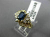 WIDE 1.67CT ROUND & BAGUETTE DIAMOND & SAPPHIRE 14KT YELLOW GOLD ENGAGEMENT RING