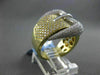 ESTATE MASSIVE 1.55CT DIAMOND 18KT WHITE & YELLOW GOLD PAVE BELT COCKTAIL RING
