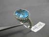 ESTATE 7.33CTW DIAMOND & AAA BLUE TOPAZ 14K WHITE GOLD FILIGREE HALO OVAL RING