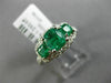 ESTATE WIDE 3.07CT DIAMOND AAA EMERALD & RUBY 14K WHITE GOLD 3D ANNIVERSARY RING