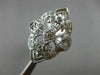 ESTATE LARGE .52CT DIAMOND 14KT WHITE GOLD 3D OPEN FILIGREE MARQUISE FLOWER RING