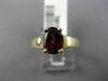 ESTATE 1.50CT RHODOLITE 14K YELLOW GOLD 3D SOLITAIRE OVAL LUCIDA ENGAGEMENT RING