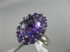 ESTATE LARGE 3.41CT AAA EXTRA FACET AMETHYST 14KT WHITE GOLD 3D FLOWER FUN RING