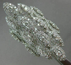 ESTATE MASSIVE 3.21CT DIAMOND 18KT WHITE GOLD 3D MARQUISE SHAPE COCKTAIL RING