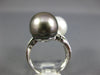 LARGE .57CT DIAMOND AAA SOUTH SEA & TAHITIAN PEARL 14KT WHITE GOLD 3D RING #2372