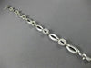 ANTIQUE 1CT ROUND DIAMOND 14K WHITE GOLD CLASSIC OVAL SATIN LINK BRACELET #11639