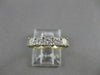 ESTATE .78CT PRINCESS DIAMOND ANNIVERSARY 14K YELLOW GOLD 3D WEDDING RING #16881