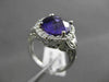 ESTATE LARGE 2.88CTW DIAMOND & AAA AMETHYST 14KT WHITE GOLD 3D FILIGREE RING