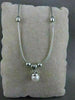 ESTATE 7MM SOUTH SEA PEARL 14K WHITE GOLD HEART NECKLACE 16.50" INCH ITALY 21700