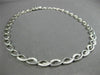 ESTATE WIDE .75CT DIAMOND 14KT WHITE GOLD INFINITY ITALIAN NECKLACE #22673