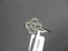 ANTIQUE SMALL .16CT DIAMOND 14KT WHITE GOLD FLORAL FOUR PETAL PAVE CLUSTER RING