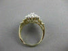 ESTATE WIDE 1.25CTW DIAMOND 14K WHITE & YELLOW GOLD CLUSTER COCKTAIL RING #21369