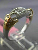 ESTATE WIDE .57CT ROUND & PRINCESS DIAMOND 18K WHITE & ROSE GOLD ETOILE FUN RING