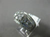 EXTRA LARGE 1.5CT DIAMOND 14K WHITE GOLD FLOWER CLUSTER FILIGREE ENGAGEMENT RING