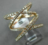 ESTATE LARGE .72CT DIAMOND 14KT ROSE GOLD 3D MULTI ROW CRISS CROSS LOVE RING