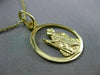 ESTATE 14KT YELLOW GOLD 3D HANDCRAFTED SAINT CHRISTOPHER FLOATING PENDANT #2008