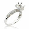 ESTATE .75CT DIAMOND 18KT WHITE GOLD SQUARE HALO SEMI ETERNITY ANNIVERSARY RING