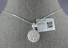 LARGE 1.17CT DIAMOND 18KT WHITE GOLD 3D CLUSTER INVISIBLE HALO FLOATING PENDANT