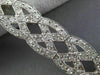 ESTATE WIDE 4CT DIAMOND 14KT WHITE GOLD 3D OPEN INFINITY X LOVE TENNIS BRACELET