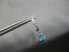 1.09CT DIAMOND & AAA BLUE TOPAZ 14KT WHITE GOLD 3D PEAR SHAPE & ROUND EARRINGS