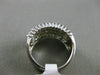 ESTATE WIDE 2.26CT DIAMOND 18KT WHITE GOLD 3D MULTI ROW WEDDING ANNIVERSARY RING