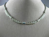 ESTATE 1CT ROUND CUT DIAMOND 14KT WHITE GOLD 3D CIRCULAR LINE NECKLACE #2106