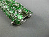 ESTATE MASSIVE 40.02CT DIAMOND & TSAVORITE 18K WHITE GOLD 3D GRADUATING BRACELET