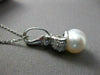 ESTATE .24CT DIAMOND & AAA SOUTH SEA PEARL 14KT WHITE GOLD PENDANT & CHAIN 19615