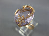 LARGE 8.36CT DIAMOND & AAA PINK AMETHYST 14KT ROSE GOLD 3D PALM TREE FLOWER RING