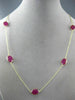 ESTATE LARGE 2.0CT RUBY 14KT YELLOW GOLD 3D OVAL BY THE YARD TIN CUP NECKLACE