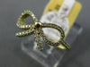 ESTATE WIDE .25CT ROUND DIAMOND 14KT YELLOW GOLD 3D OPEN BOWTIE FUN LOVE RING