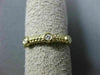 ESTATE .11CT DIAMOND 14K YELLOW GOLD ROPE 3 STONE BEZEL WEDDING ANNIVERSARY RING