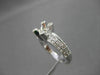 ESTATE WIDE .50CT DIAMOND 14K WHITE GOLD 3 ROW SEMI MOUNT ENGAGEMENT RING #14896